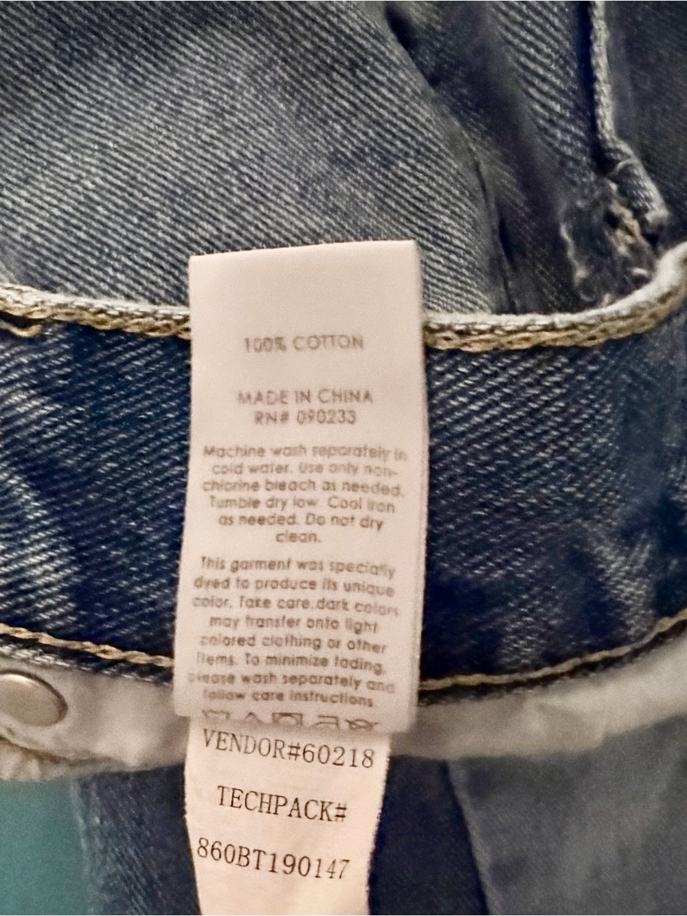 PacSun High Rise Straight Two-Tone Colorblock Jeans Size 27 - Picture 9 of 11